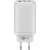 Goobay 65408 PD GaN USB-A / 2x USB-C hálózati töltő, fehér, 65W, elülső nézet