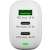Goobay 65408 PD GaN USB-A / 2x USB-C încărcător de perete, alb, 65W, detaliu al porturilor