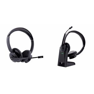 TNB ACTIV1000X Black Wireless Headset with Charging Base - Baseus