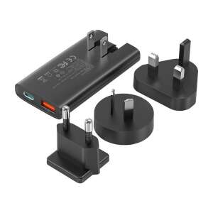 USB-C/USB-A адаптер, Choetech, 67W, черен (PD6011BK) 91838217 - Зарядно устройство за телефон