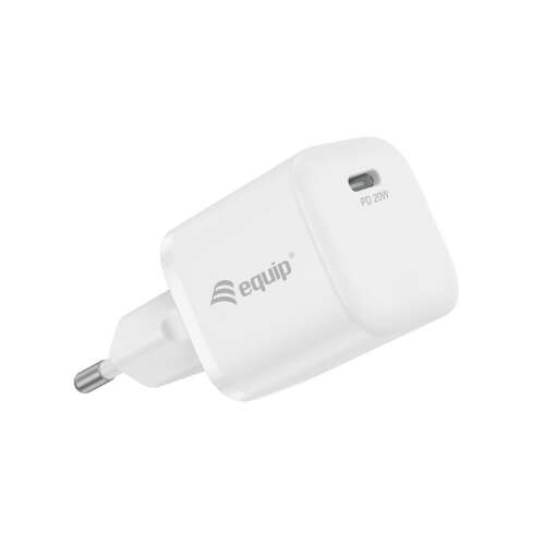 Sieťová nabíjačka Equip 245520 USB-C, biela, 20W