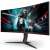 AOC CU34G2XP/BK 34 Zoll gekrümmter Gaming-Monitor, Seitenansicht mit einem Gamer auf dem Bildschirm