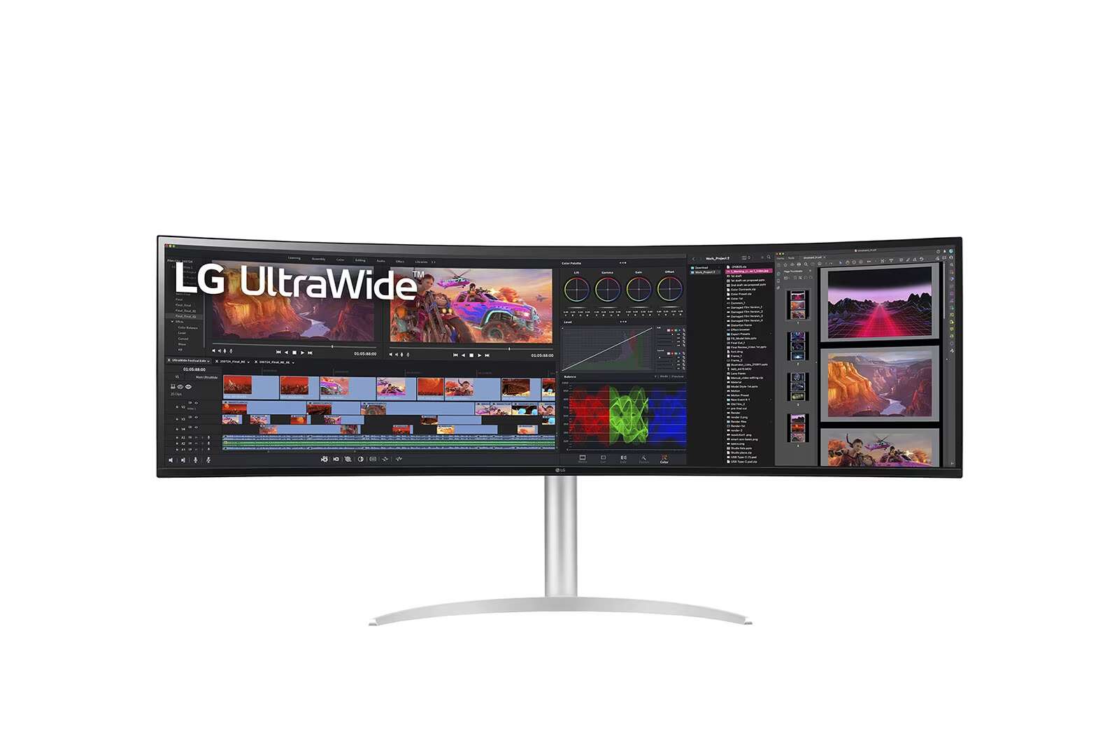 Lg 49" 49bq95c-w ultrawide ívelt monitor