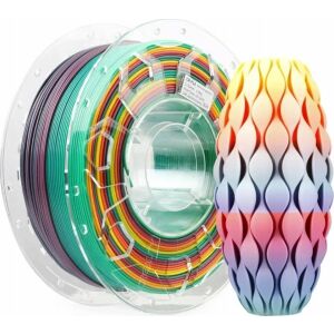 Filament Creality CR-PLA Tęcza 1.75mm 1kg z obiektem wydrukowanym w 3D - Creality