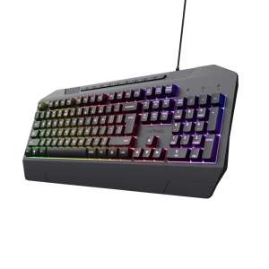 Trust GXT 836 Evocx RGB vezetékes gaming billentyűzet, fekete, oldalnézet - Trust