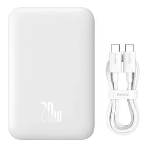 Baseus Magnetic 6000mAh Power Bank - Alb cu cablu USB-C - Baseus Baterii externe