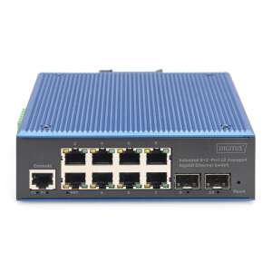 Przełącznik przemysłowy Digitus Gigabit Ethernet 8+2 91842026 - Przełącznik