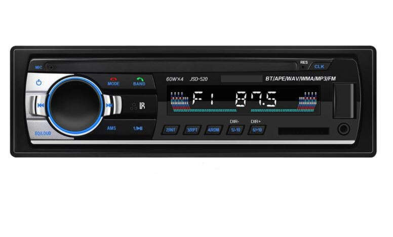 Bluetooth autórádió fejegység 1 DIN, USB port/microSD/AUX, 4×60W