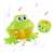 LittleONE by Pepita Hudobná hračka do kúpeľa - žabka #green 34968965}