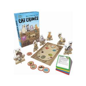 Thinkfun Cat Crimes Brettspiel mit Spielbrett, Katzenteilen und Herausforderungs-Karten - ThinkFun
