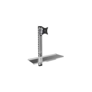 Techly ICA-PLW 01 stojak na monitor z tacką na klawiaturę, srebrny - Techly