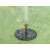 Solar powered fountain pump in use, black