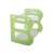 Green dish drying rack with two tiers, cutlery holder, and drip tray