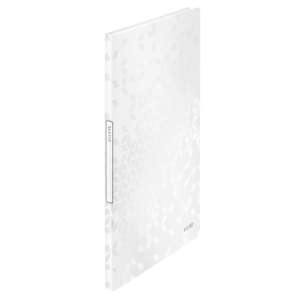 Leitz WOW white document folder with 20 pockets, A4 size, with geometric pattern - Office Supplie & Stationery