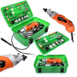 Set mini de gravare și șlefuire Kraft&Dele 218 piese, 170W, KD10281, cu diverse accesorii pentru găurire, șlefuire și periere - Scule electrice & Unelte