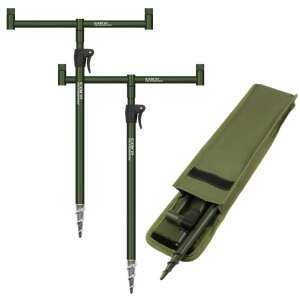 Feeder Bottartó készlet DLX 35-50cm, 2x buzz bar, 2x teleszkópos leszúrónyél, zöld - Sport & Szabadidő