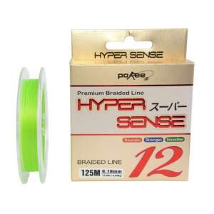 Pokee Hyper Sense 125m 0.10mm fonott horgász zsinór, 12 szál, zöld - Fonott zsinór