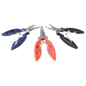 TOP MIX Fonott zsinór vágó olló hajlított fogóval, Piros, fonott zsinór vágó olló, horgász olló, többfunkciós horgász eszköz - Fonott zsinór