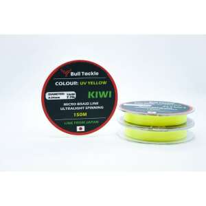 Bull Tackle Kiwi Micro Braid Line Ultra Light Spinning Horgász Zsinór, UV Sárga, 0.04mm, 150m - Fonott zsinór