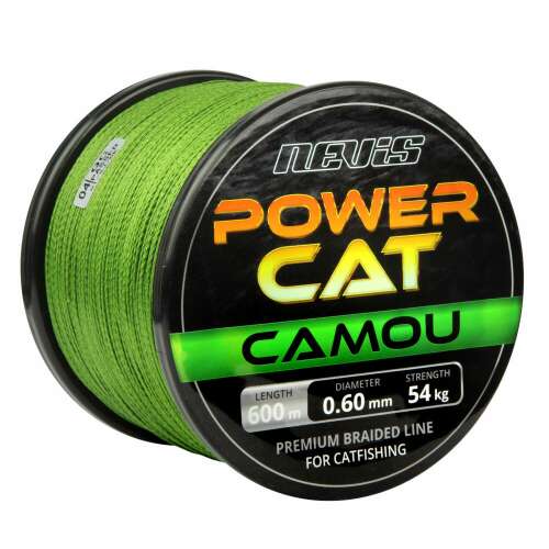 Nevis Power Cat Camou 600m 0.60mm fonott horgász zsinór harcsa horgászatra