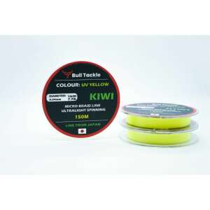 Bull Tackle Kiwi UV sárga mikro fonott zsinór ultralight pergetéshez, 150m, 0.04mm - Fonott zsinór