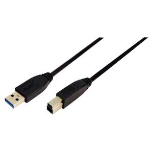 LogiLink USB 3.0 A to B cable, 1 meter, black - Logilink USB Cable