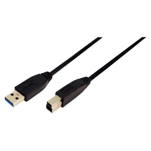 Kábel USB 3.0 A na B LogiLink, 1 meter, čierny