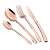 Berlinger Haus 4-piece rose gold cutlery set, includes knife, fork, tablespoon, and teaspoon