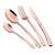 Rose gold cutlery set by Berlinger Haus