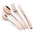 Berlinger Haus 4-piece rose gold cutlery set, includes knife, fork, tablespoon, and teaspoon