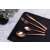 Berlinger Haus 4-piece rose gold cutlery set, includes knife, fork, tablespoon, and teaspoon