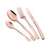 Berlinger Haus 4-piece rose gold cutlery set, includes knife, fork, tablespoon, and teaspoon