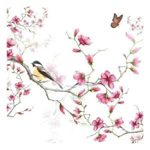 AMB.13311215 Bird &amp; Blossom white papírszalvéta 33x33cm,20db-os 91892240 