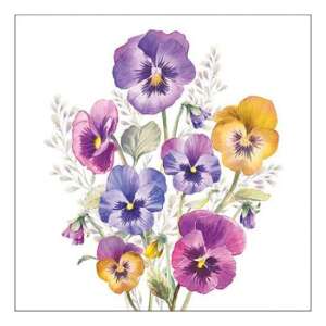Pansies papírszalvéta, 33x33cm, 20 darabos - Szalvéta