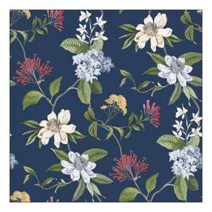 Virágos mix kék papírszalvéta, 33x33cm, 20 db-os - Szalvéta