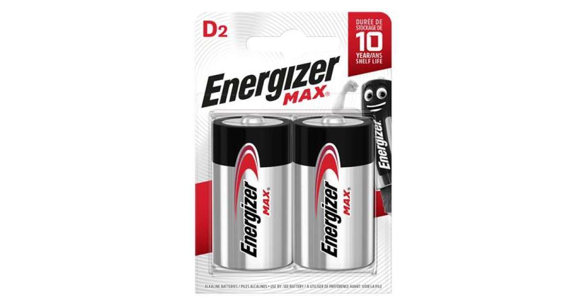 Energizer Piles alcalines D MAX, emballage de 4 - 4 pack