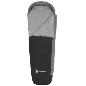 Springos black and grey sleeping bag for camping and hiking - Camping & Hiking