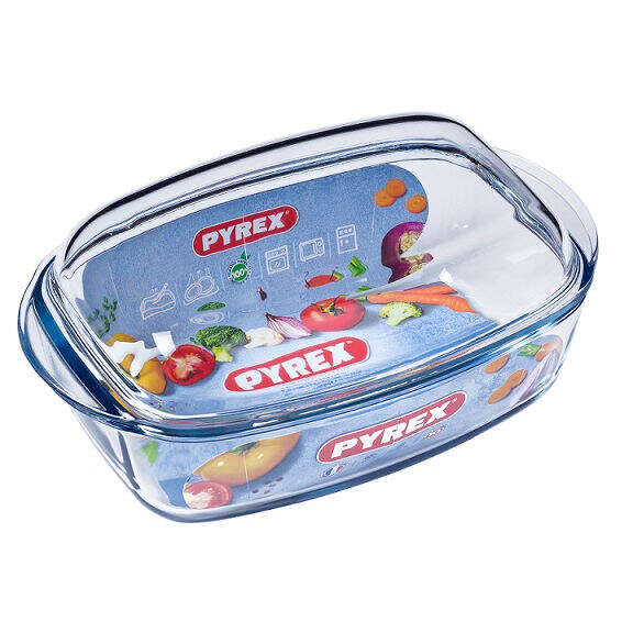 Vas termorezistent rectangular cu capac 6.5L PYREX ESSENTIALS