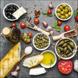Mediterranean Food papírszalvéta 33x33cm, 20db-os 137985288 - Ambiente