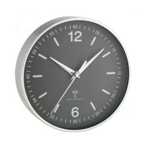 TFA - Rádióvezérelt Falióra - Alumínium - 195mm