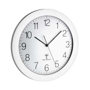 TFA Dostmann 60.3512.02 Rádióvezérelt Falióra, Ezüst, Csendes Seprőmozgás - TFA