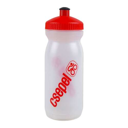 Csepel logós 600ml kulacs átlátszó-piros