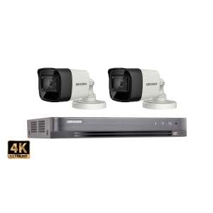 Hikvision videó megfigyelő rendszer 2 kültéri kamera, 8 megapixel (4K), IR 30M 91909198 