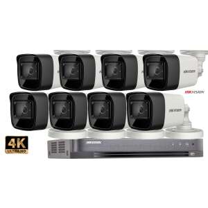 Hikvision videó megfigyelő rendszer 8 kültéri kamera, 8MP(4K), IR 30m 91909202 