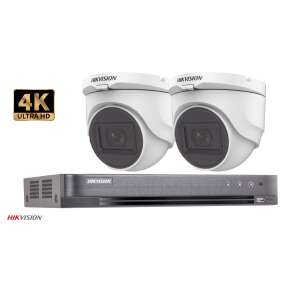 Hikvision videó megfigyelő rendszer 2 beltéri kamera 8MP (4K), IR 60m 91909301 