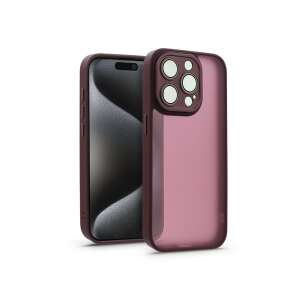 Purple Variete iPhone 15 Pro back cover with camera protection rim and lens protector glass - Phone Case