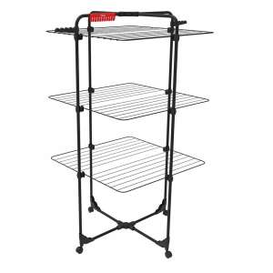 Vileda Mixer 3 Ultimate 3-stufiger Wäschetrockner, schwarz, 30m Trockenfläche