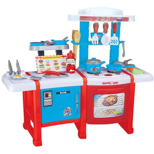 Funfit Kids moderne Spielküche mit Sound- und Lichteffekten #red-blue 36140522