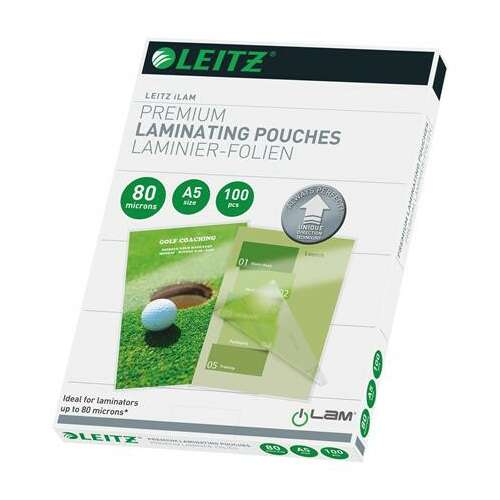 Leitz iLam A5 80 mikron lamináló fólia, 100 darabos csomag