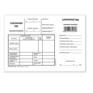 PATRIA - Leltárfelvételi Jegy Blokk - 100 db - A/5 136826730 - Patria